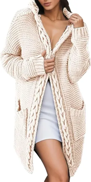 Women's Cozy Textured Solid Color Long Sleeve Cardigan Sweater Womens Sheer Kimono Cardigan