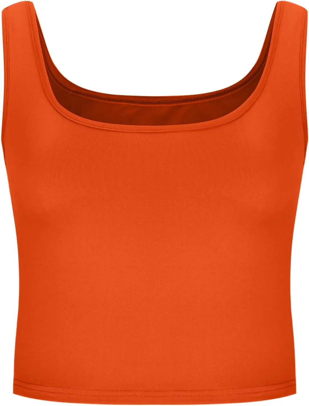 Womens Cropped Tank Tops Summer Sexy Sleeveless Strappy Square Neck Blouse Casual Solid Color Workout Fitness Shirts