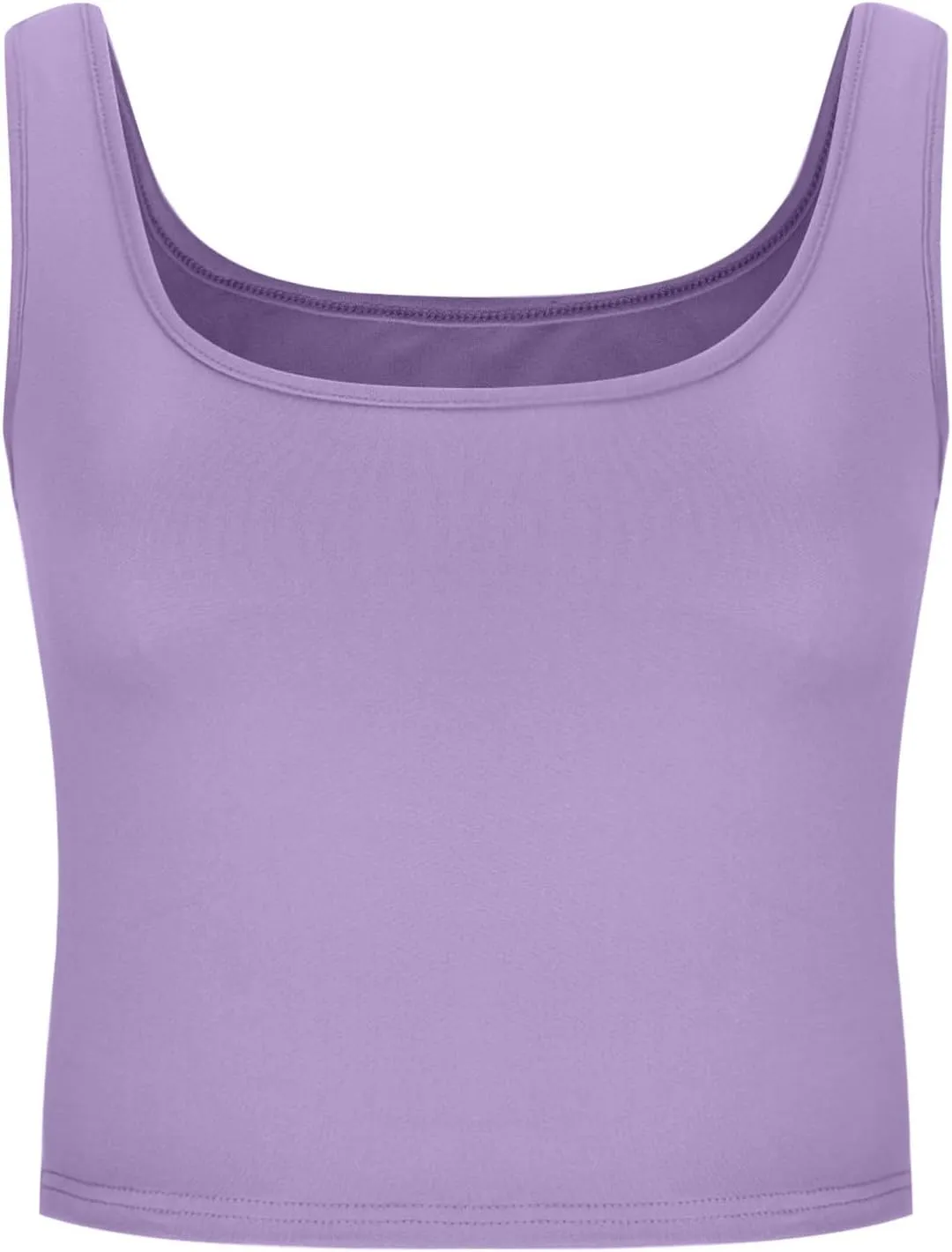 Womens Cropped Tank Tops Summer Sexy Sleeveless Strappy Square Neck Blouse Casual Solid Color Workout Fitness Shirts