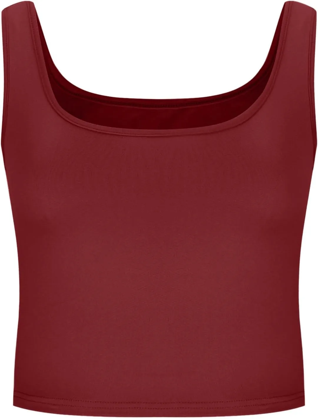 Womens Cropped Tank Tops Summer Sexy Sleeveless Strappy Square Neck Blouse Casual Solid Color Workout Fitness Shirts