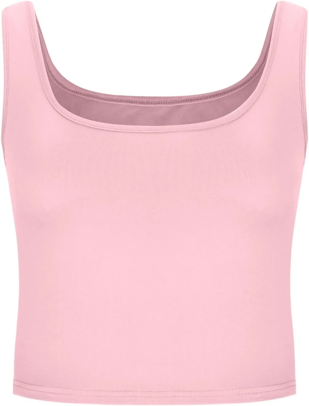 Womens Cropped Tank Tops Summer Sexy Sleeveless Strappy Square Neck Blouse Casual Solid Color Workout Fitness Shirts