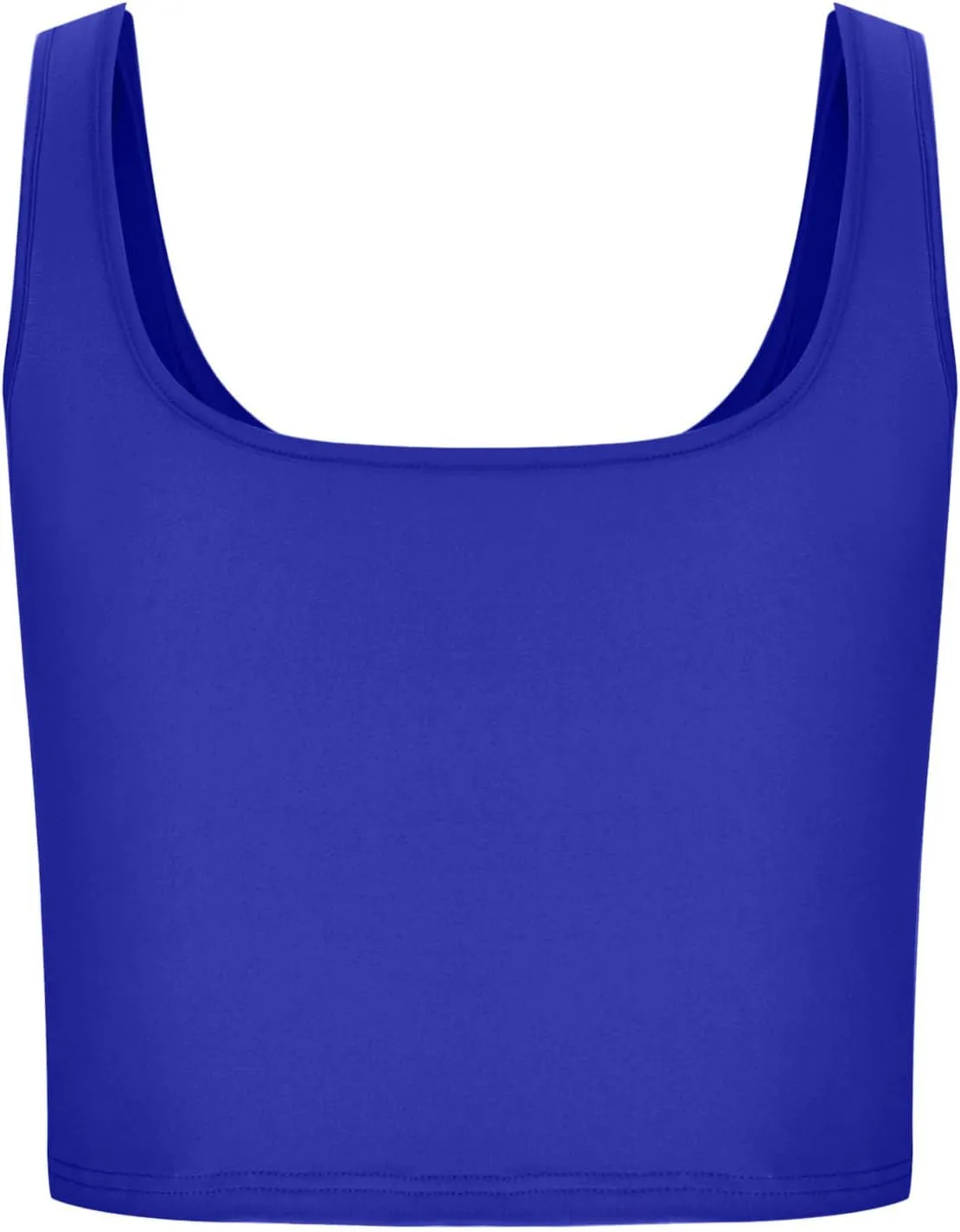 Womens Cropped Tank Tops Summer Sexy Sleeveless Strappy Square Neck Blouse Casual Solid Color Workout Fitness Shirts