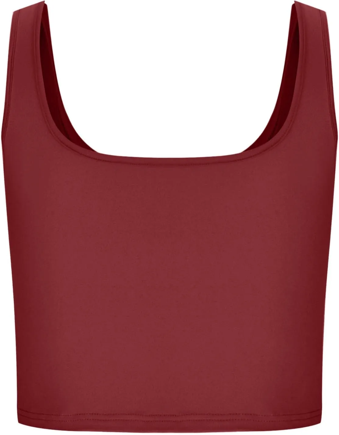 Womens Cropped Tank Tops Summer Sexy Sleeveless Strappy Square Neck Blouse Casual Solid Color Workout Fitness Shirts