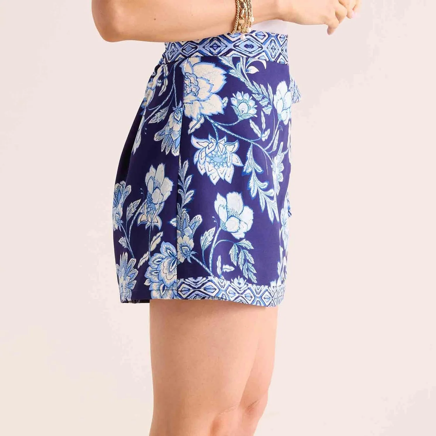 Womens Floral Wrap Short Skirt Summer Beach Mini Skirt Casual Knot Side High Waist A Line Vacation Outfits Skorts