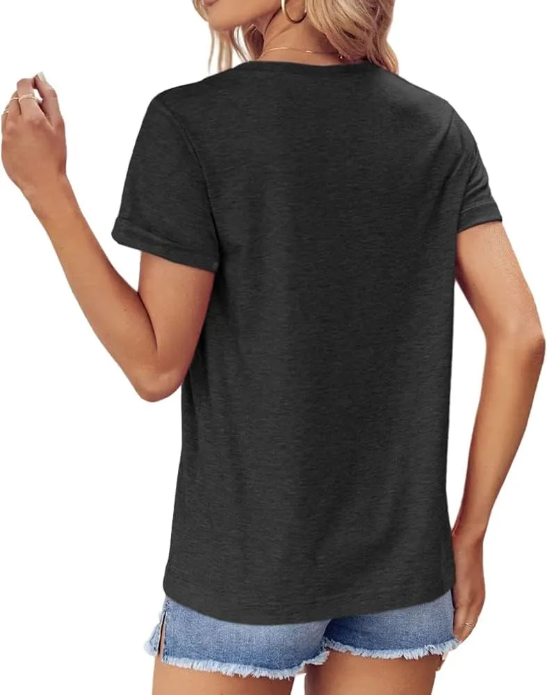 Womens Graphic T-Shirt Not All Who Wander are Lost Funny Tees for Women Summer Casual Tops Athletic Shirts