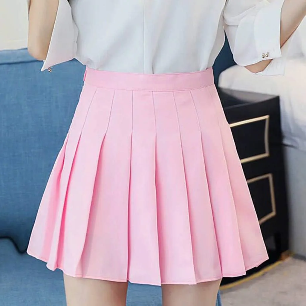 Women's High Skirt Tennis Fashion Skirt Casual Waist Waist Mini Pleated Slim Skirt Bathing Suit Skirt Bottoms for