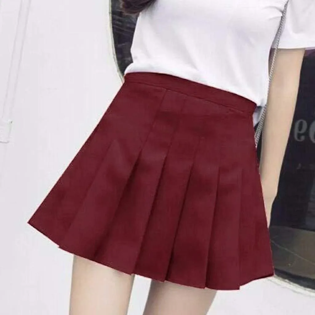 Women's High Skirt Tennis Fashion Skirt Casual Waist Waist Mini Pleated Slim Skirt Bathing Suit Skirt Bottoms for