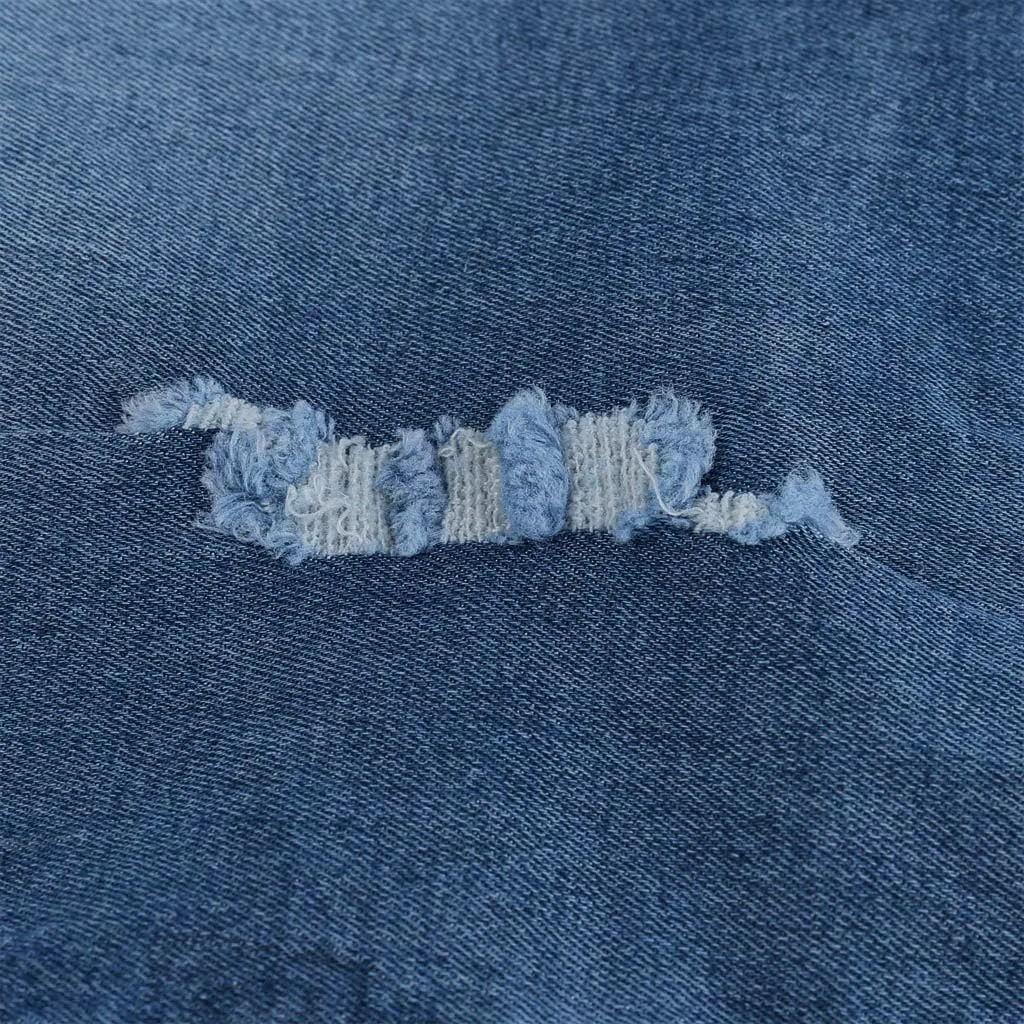 Womens High Waisted Denim Shorts Stretchy Summer Ripped Distressed Jean Shorts Casual Trendy Frayed Raw Hem Shorts