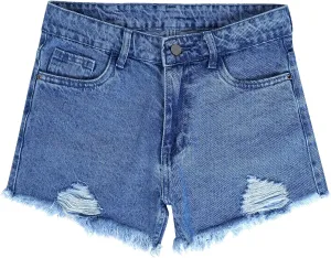 Women's High Waisted Ripped Distressed Casual Summer Denim Shorts