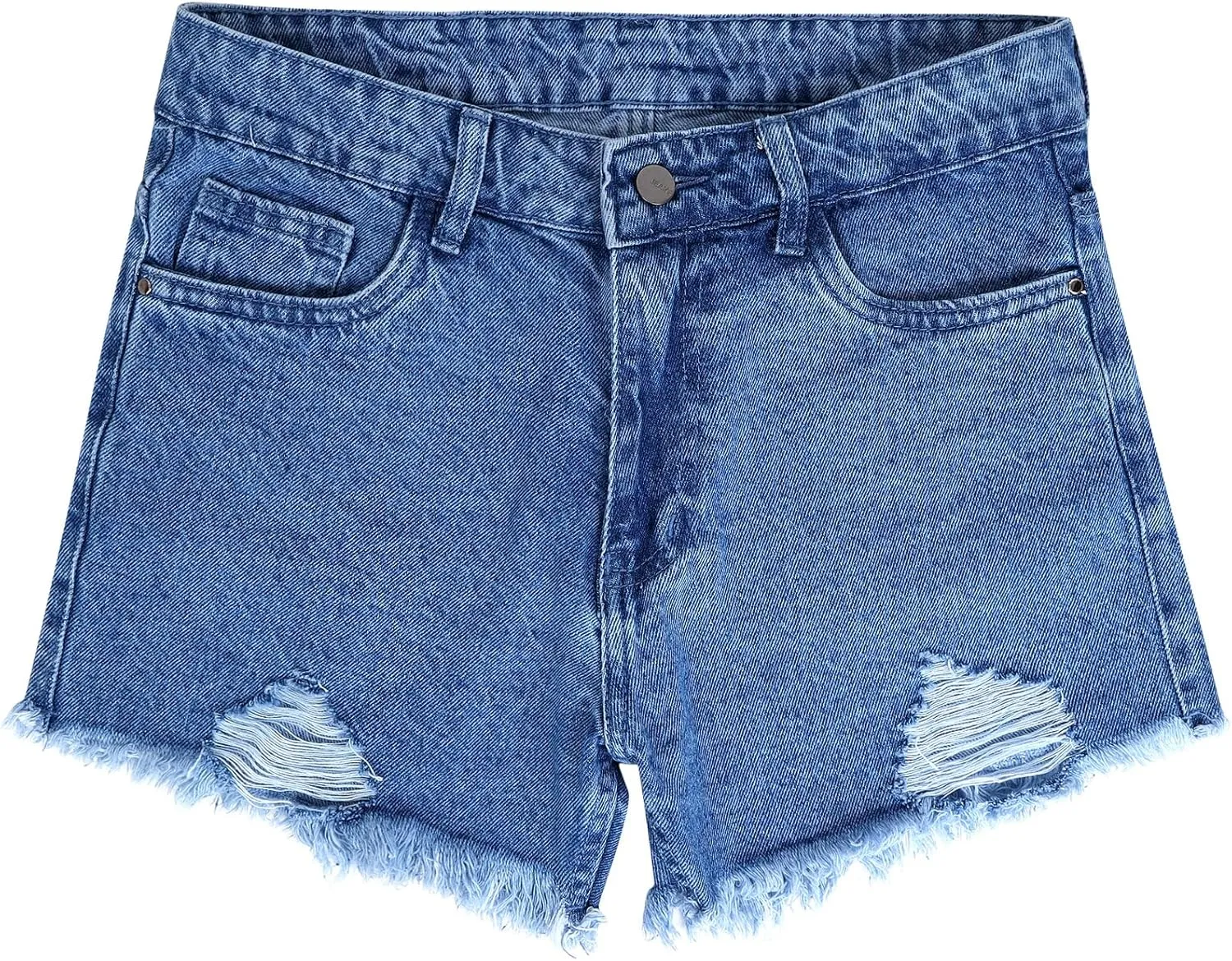 Women's High Waisted Ripped Distressed Casual Summer Denim Shorts