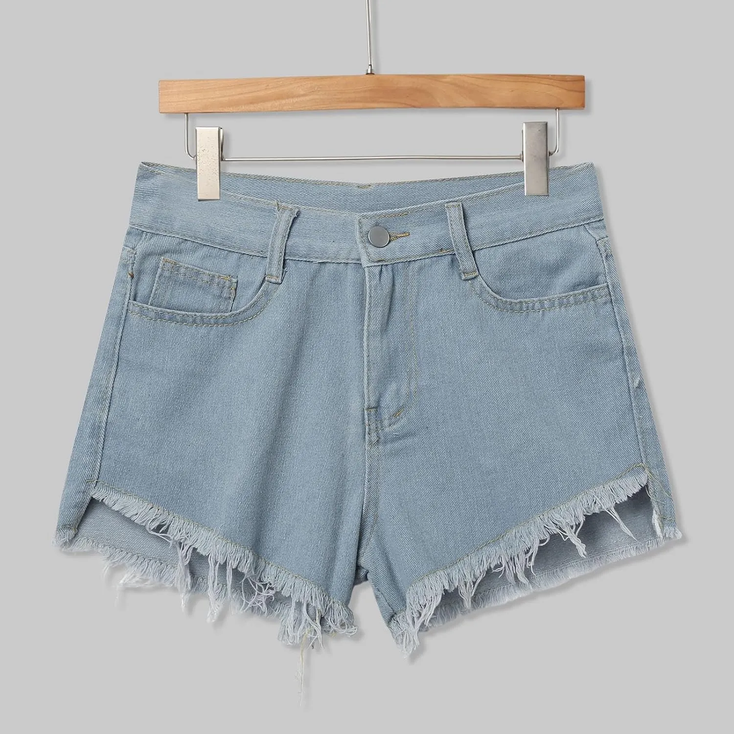Womens Jean Shorts Summer High Waisted Stretchy Denim Shorts Ripped Frayed Raw Hem Trendy Jeans Short with Pockets 2025