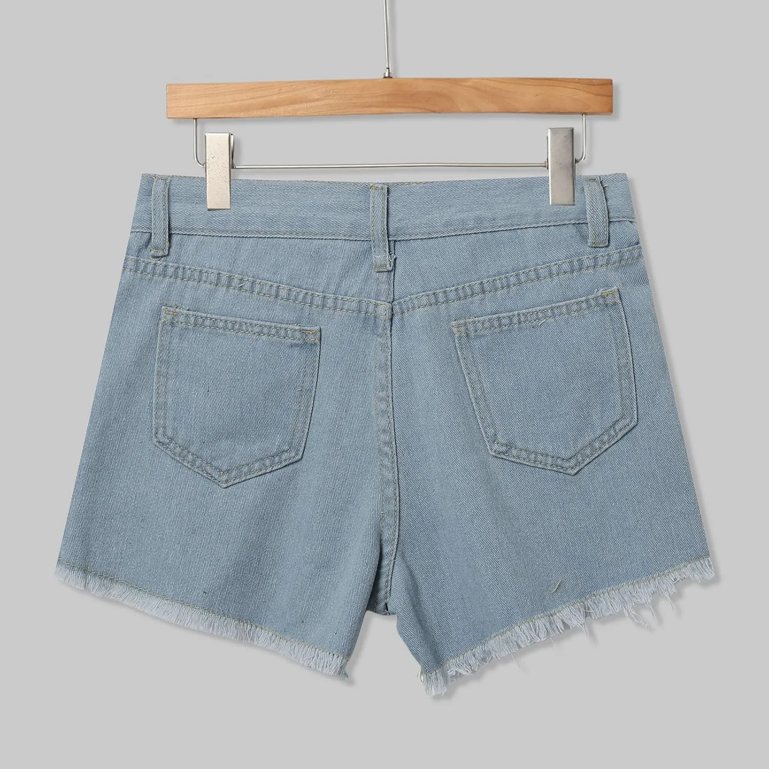 Womens Jean Shorts Summer High Waisted Stretchy Denim Shorts Ripped Frayed Raw Hem Trendy Jeans Short with Pockets 2025