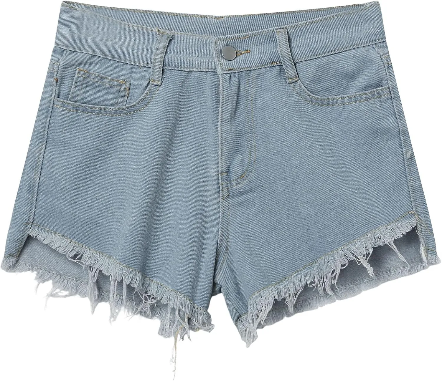 Womens Jean Shorts Summer High Waisted Stretchy Denim Shorts Ripped Frayed Raw Hem Trendy Jeans Short with Pockets 2025