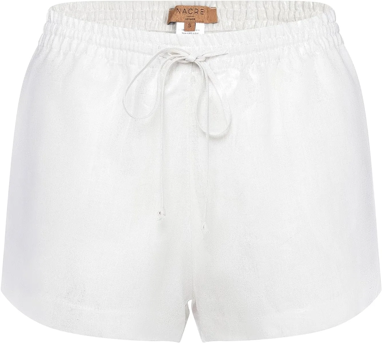 Womens Nacre Vouage Summer Flowy Beach Drawstring Linen Casual Shorts