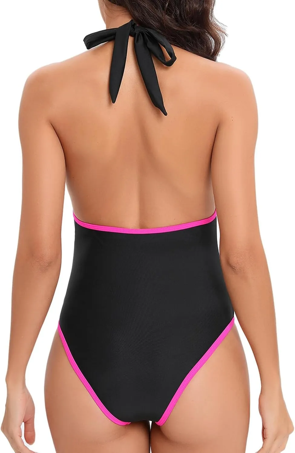 Women's One Piece Swimsuit Low Cut Tummy Control Bathing Suit Slimming Backless Swimwear Summer Beachwear Monokini