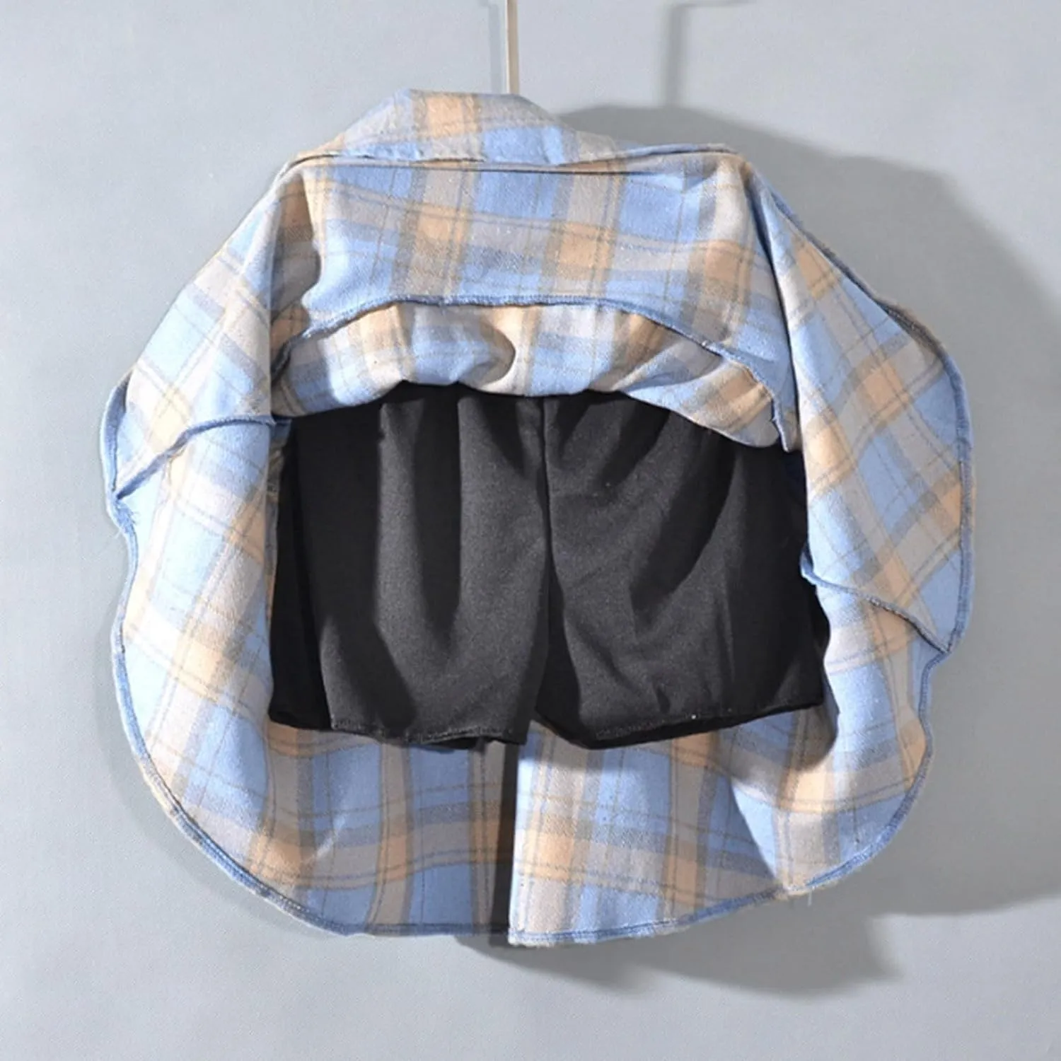 Womens Plaid Mini Skirts Vintage Tiered Tartan Skirt High Waisted Elastic Pleated Skirts A Line Y2k Sports Skirt