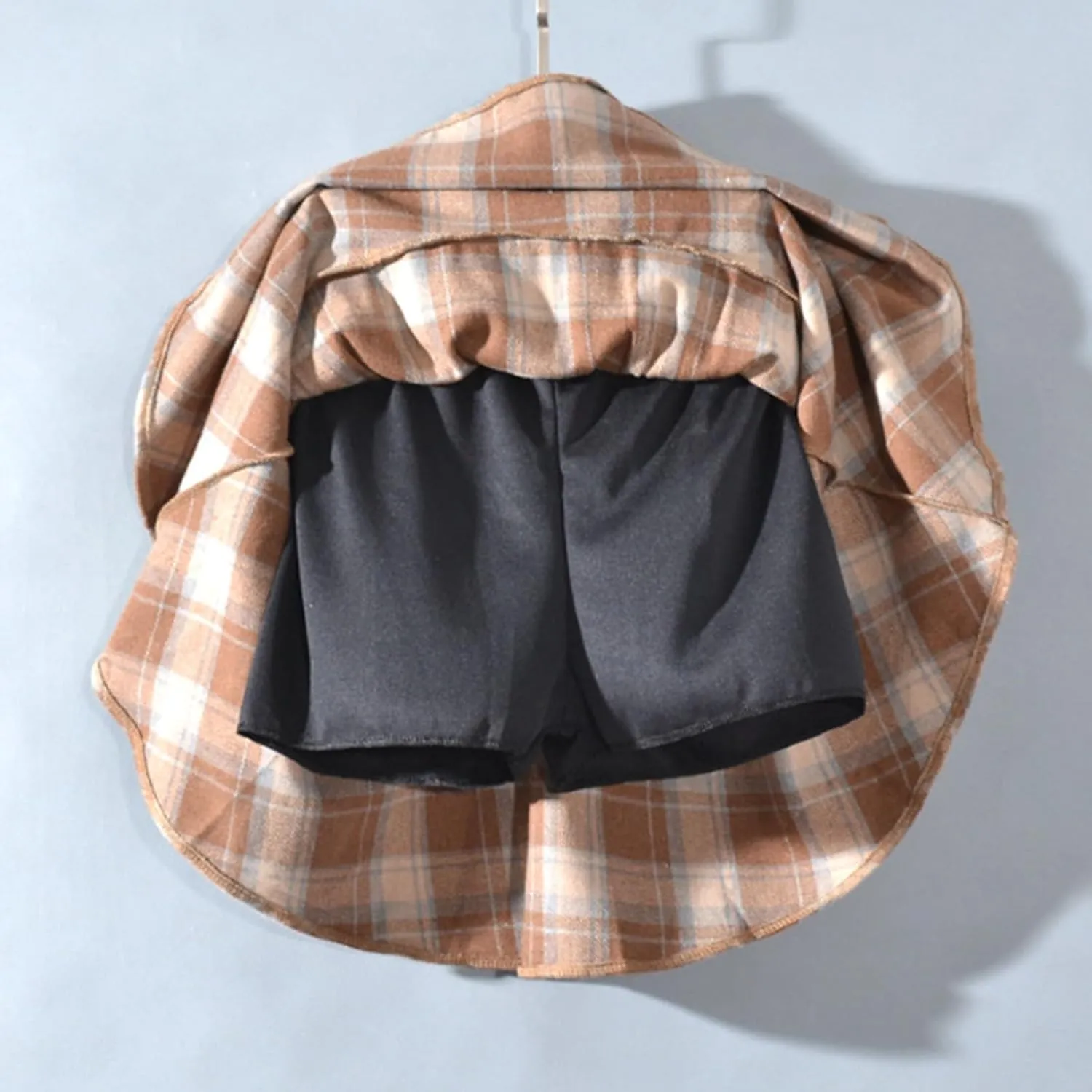 Womens Plaid Mini Skirts Vintage Tiered Tartan Skirt High Waisted Elastic Pleated Skirts A Line Y2k Sports Skirt