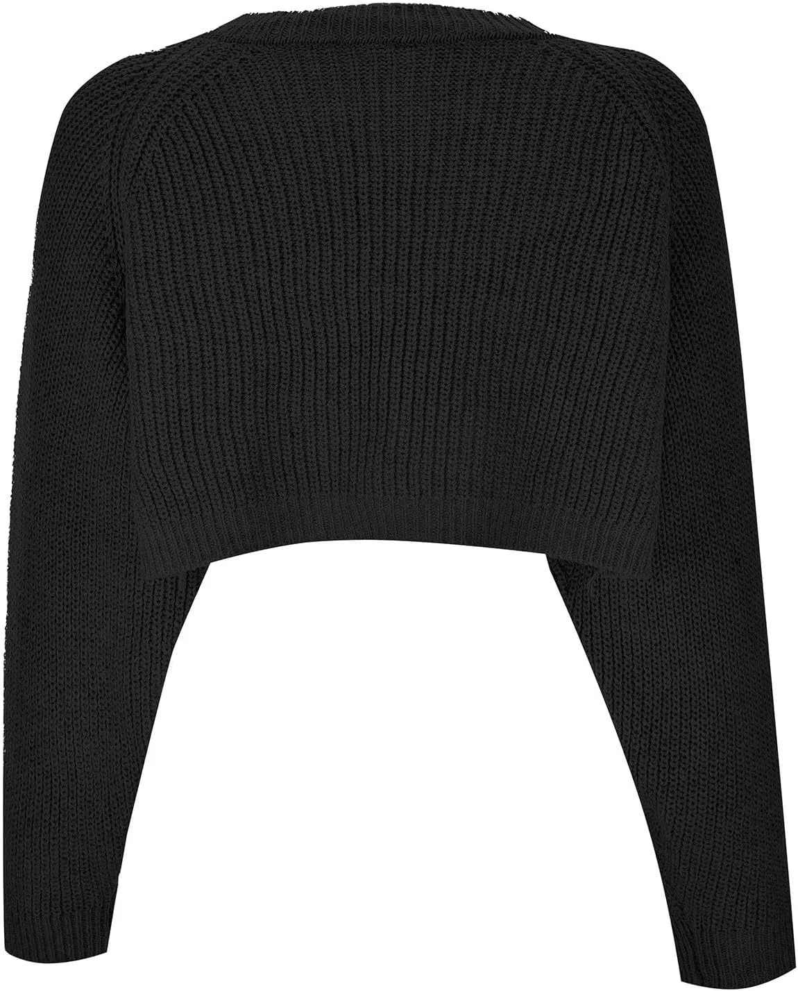 Women's Solid Color French Style Sleeve Knitted Shawl Coat Women's Short Sweater Cardigan Cardigans for Women