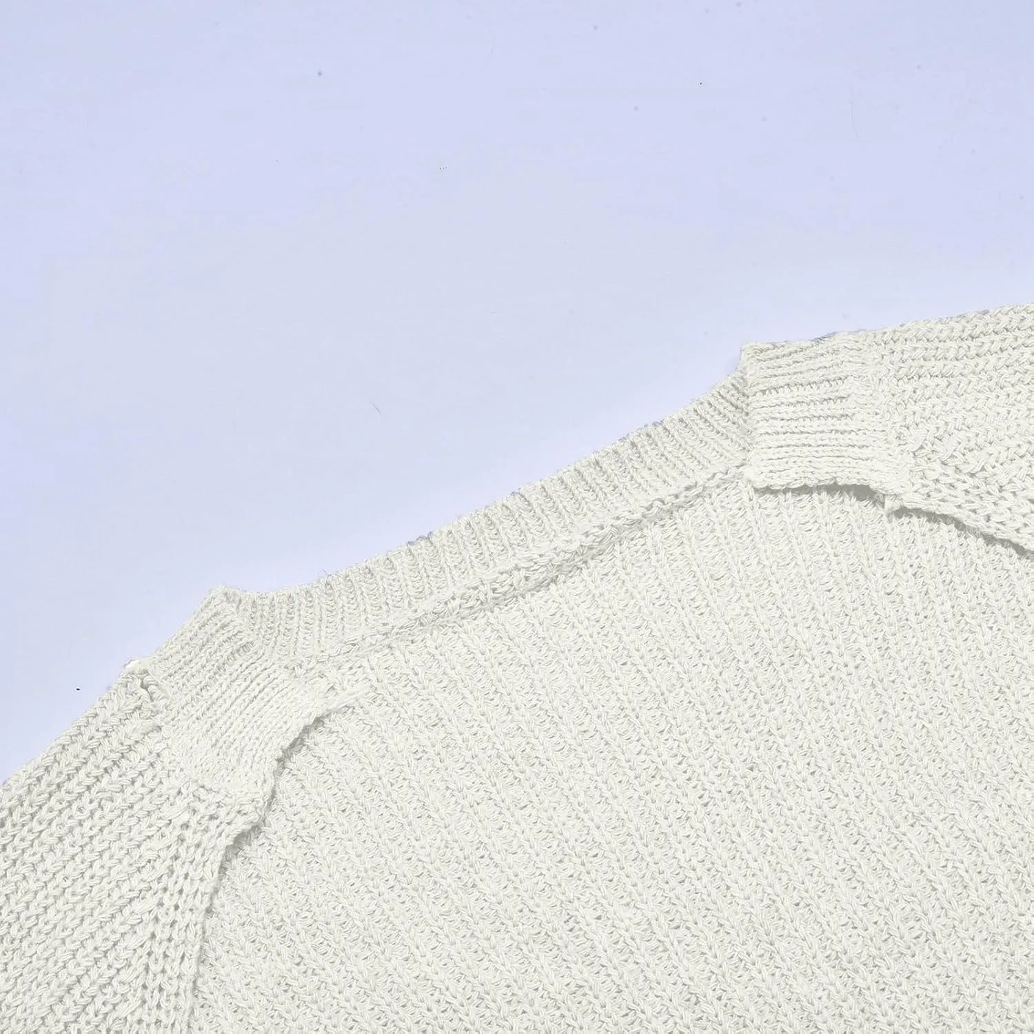 Women's Solid Color French Style Sleeve Knitted Shawl Coat Women's Short Sweater Crop Sweaters for Women