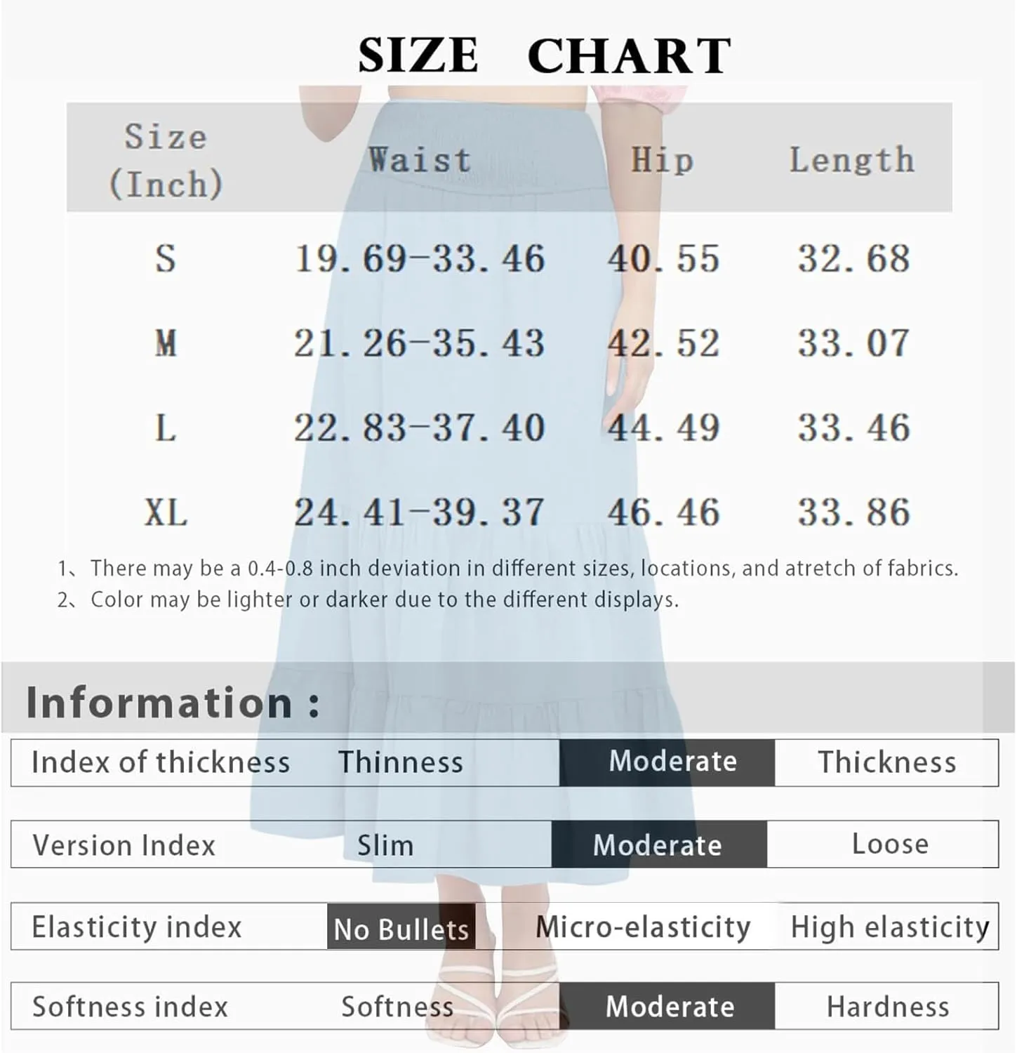 Women's Summer Bohemian Maxi Skirt High Waist Flowy A-Line Skirt for Women 2025