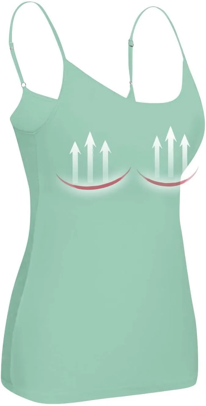 Womens Tank Tops with Built in Bras 2024 Plus Size Padded Workout Tops Casual Athletic Camisole Tops Basic Undershirts