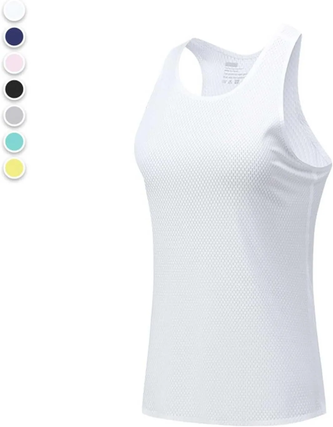 Womens Workout Tank Tops Summer Sleeveless Mesh Quick Dry Athletic Shirts Casual Fashion Solid Comfortable Blouse