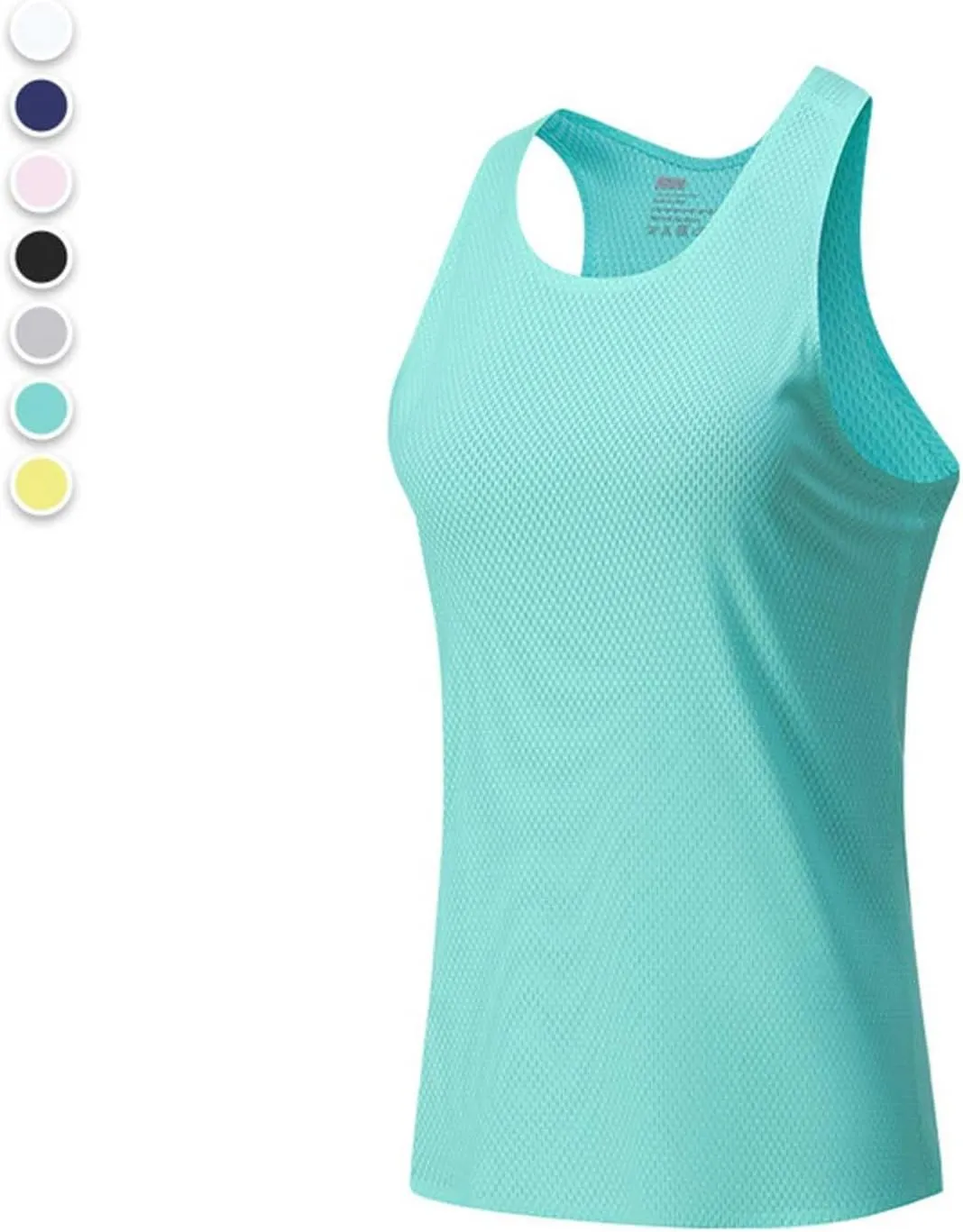 Womens Workout Tank Tops Summer Sleeveless Mesh Quick Dry Athletic Shirts Casual Fashion Solid Comfortable Blouse